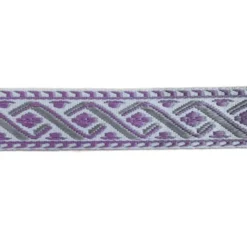 Luxe Tassenband - Flower and Stripes - Beige/Lilac
