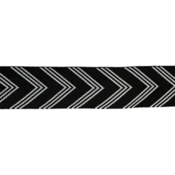Luxe Tassenband 50mm - Arrow Stripes - Black