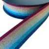 Luxe Tassenband 38mm - Glitter Rainbow