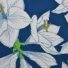 Lycra - Big White Lillies on Dark Petrol