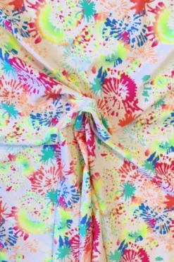Lycra - Bright Color Art on White