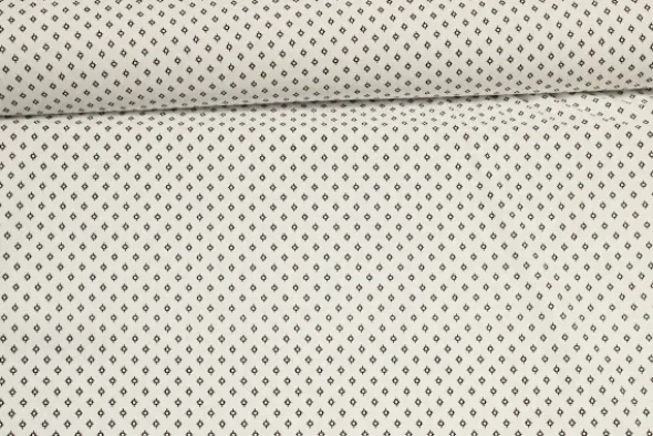 Lycra - Cubes Black On White