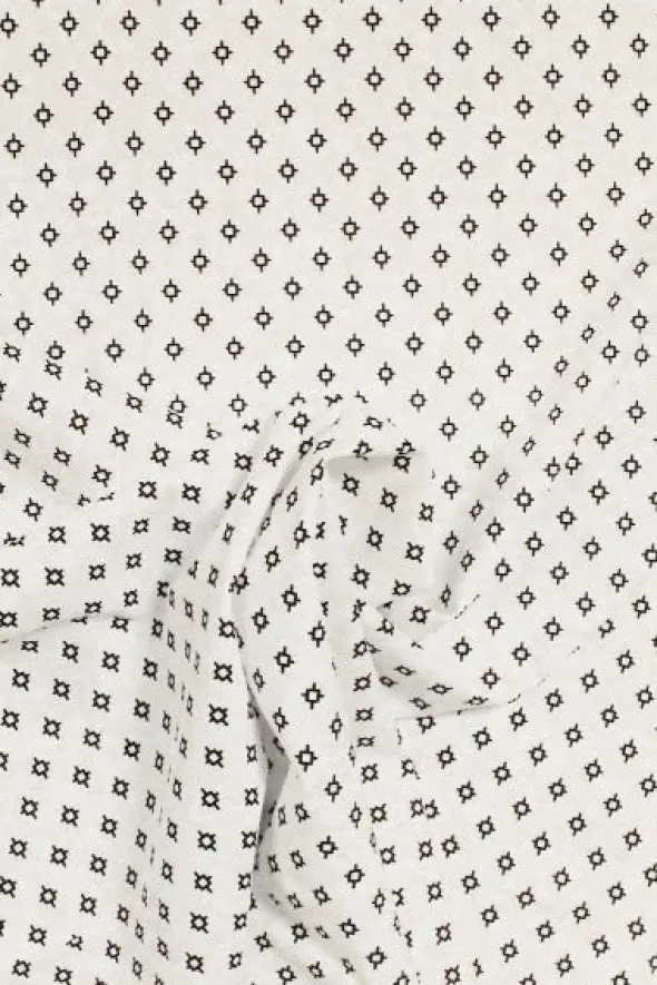 Lycra - Cubes Black On White