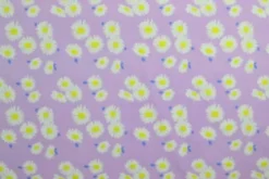 Lycra - Daisies on Lilac - PANEEL 80cm