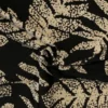 Lycra - Dotted Taupe Leaves on Black