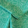 Lycra - Drawn White Flowers on Turquoise