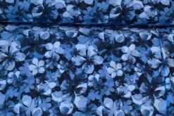 Lycra - Flowers in Blue