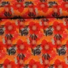 Lycra - Happy Red and Orange Flowers