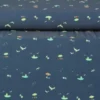 Lycra - Sailboat and Birds on Dark Blue