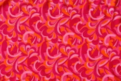 Lycra - 70's Paisley Orange/Pink