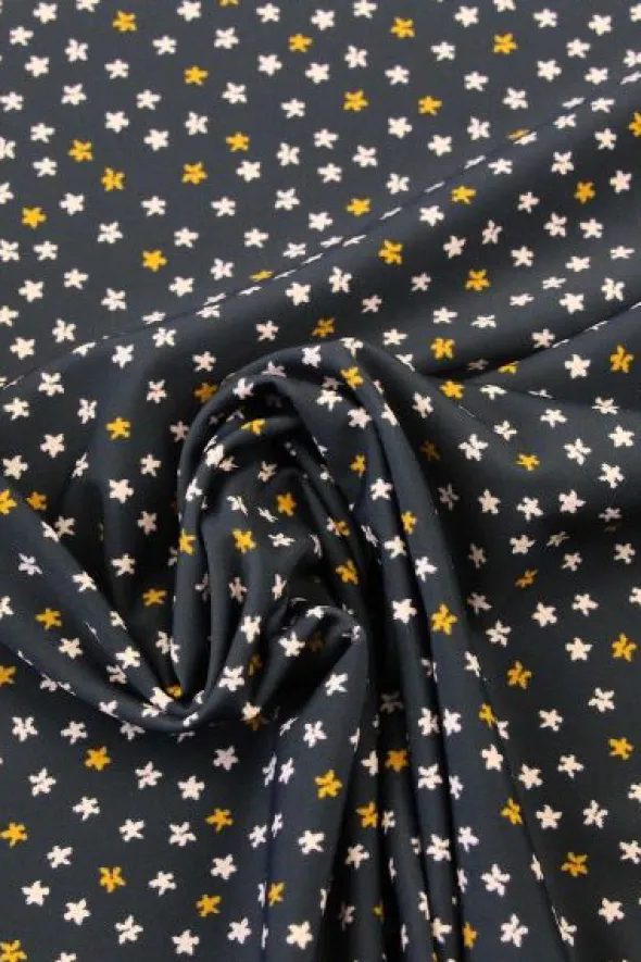 Lycra - Tiny Flowers on Blue
