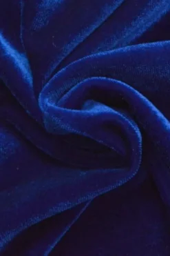 Lycra Velours Kobalt Blauw - 28