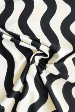 Lycra - Wave Offwhite/Black