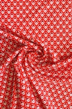 Lycra - White Art on Dark Orange