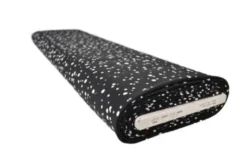 Lycra - White Dots on Black