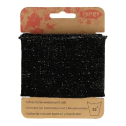Manchetten Band - Lurex Zwart
