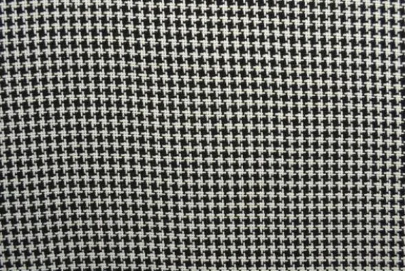 Mantelstof - Cross Squares White/Black/Glitters