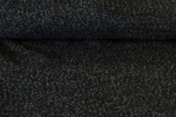 Mantelstof - Melange Black/Shiny Grey