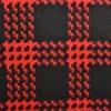 Mantelstof - Spicy Red and Black Squares