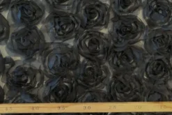 Mesh - Bridal Roses - Fancy Black