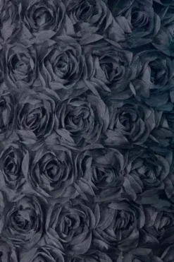 Mesh - Bridal Roses - Fancy Black