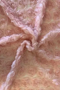 Mesh - Bridal Roses - Old Pink