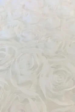 Mesh - Bridal Roses - Pure White