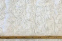 Mesh - Bridal Roses - Pure White