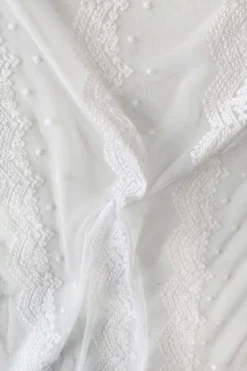 Mesh - Embroidery Bridal Vibes - White