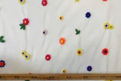 Mesh - Embroidery Colorfull Flowers