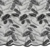 Mesh - Embroidery Feathers - Black/White