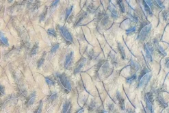 Mesh - Embroidery Feathers - Blue/White