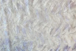 Mesh - Embroidery Feathers - Off White/Lavender