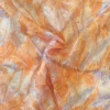 Mesh - Embroidery Feathers - Orange/White