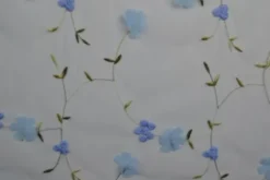 Mesh - Embroidery Floral - Blue 07