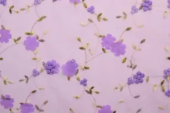 Mesh - Embroidery Floral - Dark Lilac 06