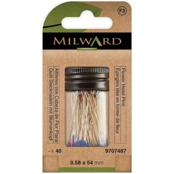 Milward - Bloem Kopspelden Kunststof - 40st