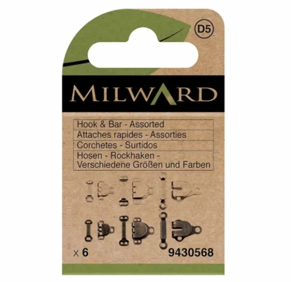 Milward - Broek- en rokhaken assortiment Zwart/Nikkel