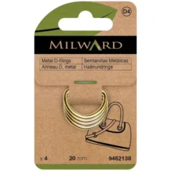 Milward - D-Ringen 20mm - Gold - 4 stuks