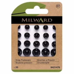 Milward - Drukknopen aannaaibaar - assortiment Zwart