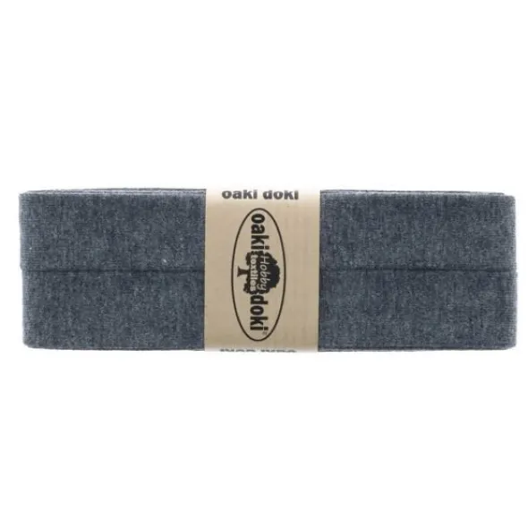 Oaki Doki Tricot Biaisband - Donker Grijs 062