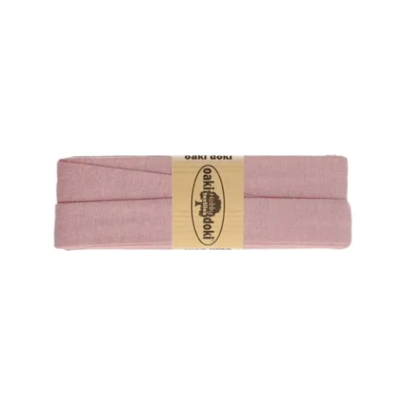 Oaki Doki Tricot Biaisband - Donker Oud Roze 131