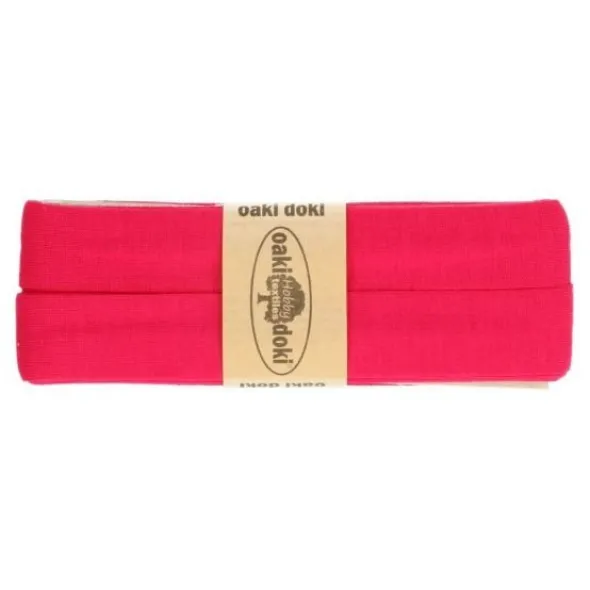 Oaki Doki Tricot Biaisband - Donker Fuchsia 917