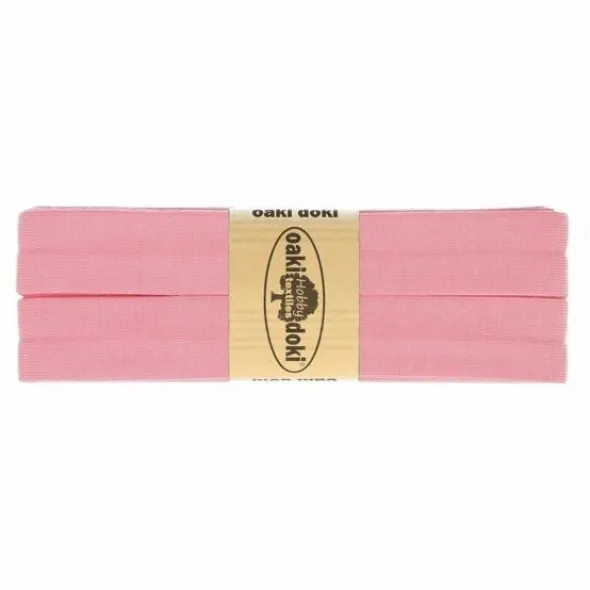 Oaki Doki Tricot Biaisband - Zacht Roze 016