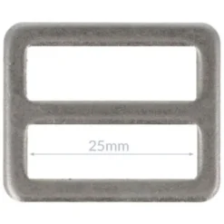Opry Gesp Plat - Mat Silver - 25mm