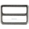 Opry Gesp Plat -Nikkel - 32mm