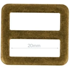Opry Gesp Plat - Old Gold - 20mm
