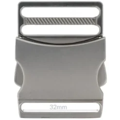 Opry Klikgesp - Mat Silver - 32mm