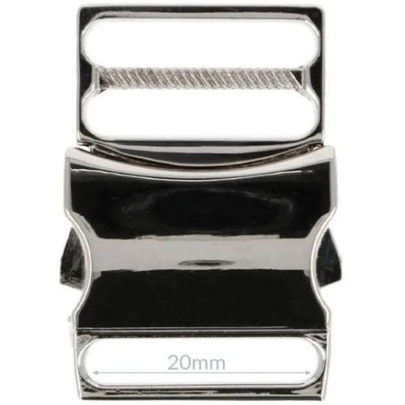 Opry Klikgesp -Silver - 20mm