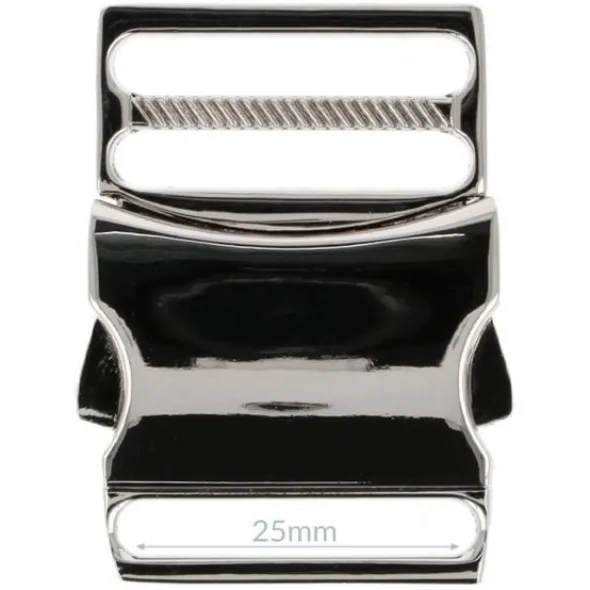 Opry Klikgesp - Silver - 25mm